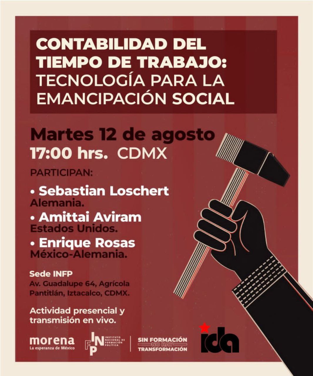 Talk on labour-time accounting by IDA with Mexican ruling party’s political education institute