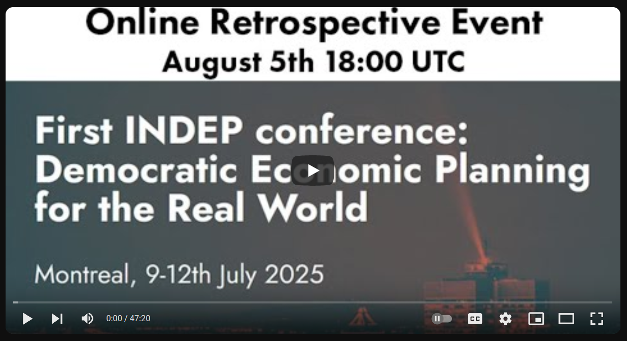 Recording of INDEP online Retrospective on the First INDEP Conference uploaded