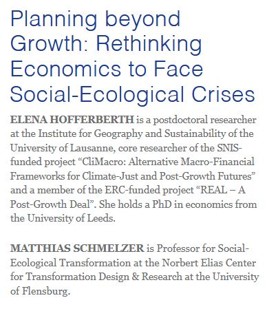 New article on planning beyond growth and the need for democratic macroeconomic coordination