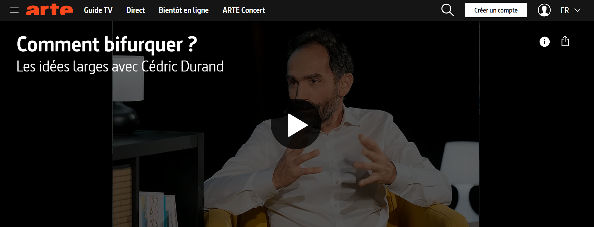 Video Interview with Cédric Durand on French-German public TV-Channel Arte